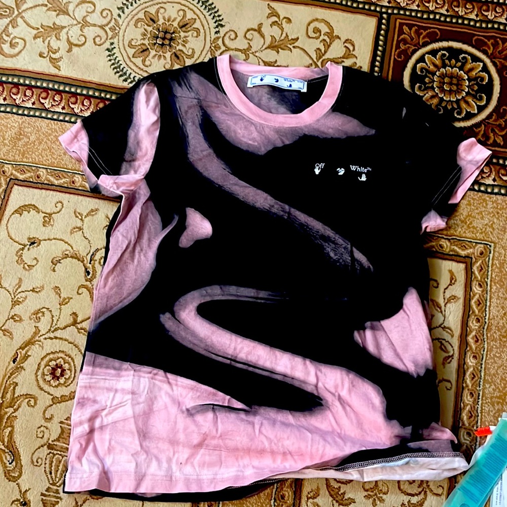 Off white t shirt liquid melt
